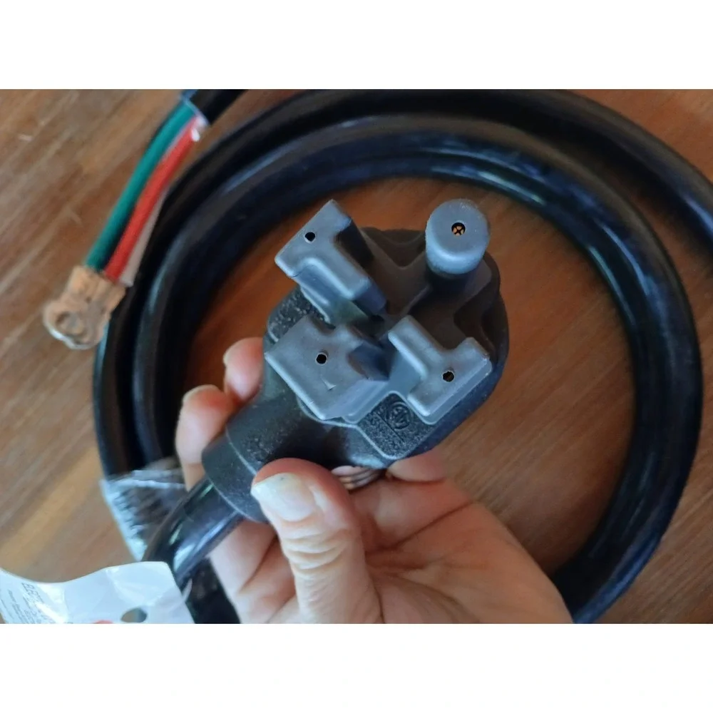 Intertek 4 Prong Dryer Cord 6' 10awg 30Amp Appliance Power Cord 14-30‎ Black ZD4